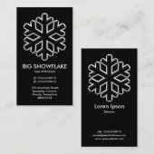 IJzer Snowflake - Zwart Visitekaartje (Voorkant / Achterkant)