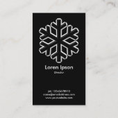 IJzer Snowflake - Zwart Visitekaartje (Achterkant)