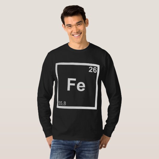 Ijzer Triatleet Fe Periodiek Systeem Zwemfiets Run T-shirt (Voorkant volledig)