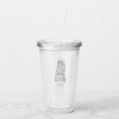 IJzer troonpictogram Acryl Drinkbeker (Achterkant)