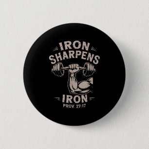 IJzer verscherpt ijzer Jeugd Christelijke Workout Ronde Button 5,7 Cm