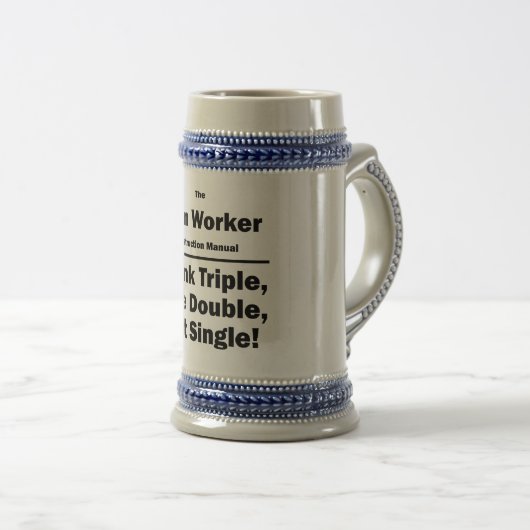 ijzerarbeider bierpul (Voorkant rechts)