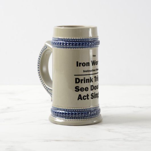 ijzerarbeider bierpul (Voorkant links)