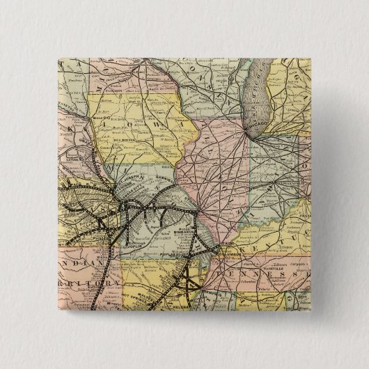 IJzerbergroute 2 Vierkante Button 5,1 Cm (Voorkant)