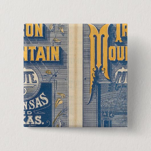 IJzerbergroute Vierkante Button 5,1 Cm (Voorkant)