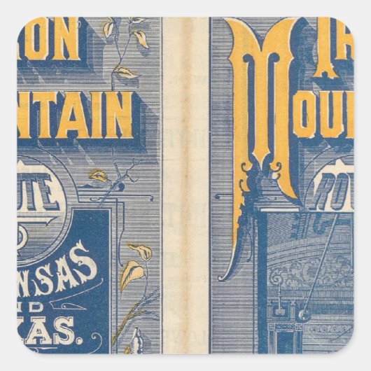 IJzerbergroute Vierkante Sticker (Voorkant)