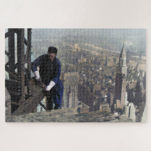 Ijzerbewerker op het raamwerk Empire State 1930 Legpuzzel