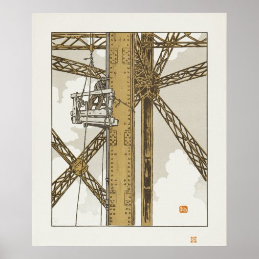 Ijzerbewerker werkzaam aan de Toren Poster (Voorkant)