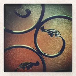 IJzerbladeren Glazen Onderzetter