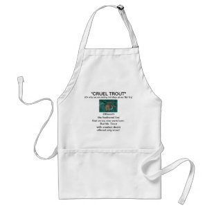 "IJzerblauw Dun Natte forel — ruw" Apron Standaard Schort