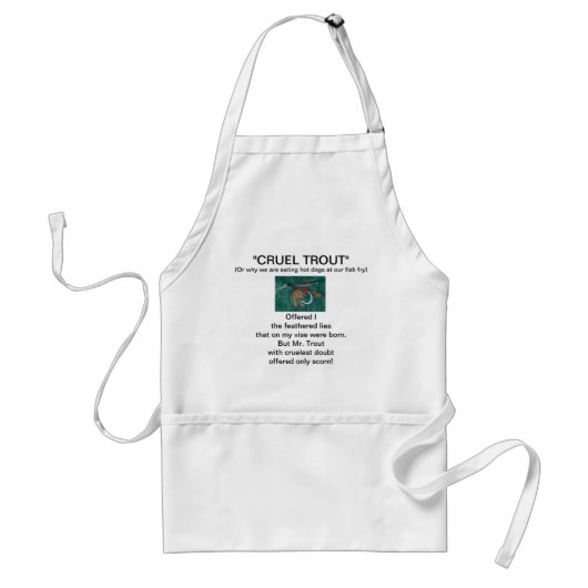 "IJzerblauw Dun Natte forel — ruw" Apron Standaard Schort (Voorkant)