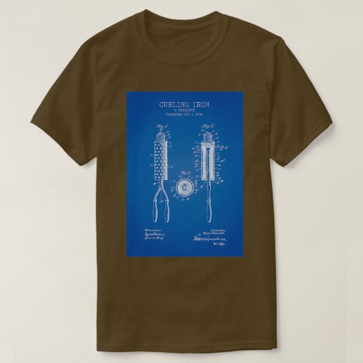 IJzerblauw patent T-shirt (Design voorkant)