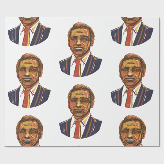 ijzerdesantis voor president 2024 cadeaupapier (Vlak)