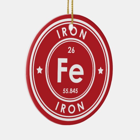 IJzerelement rood keramisch Ornament (Rechts)
