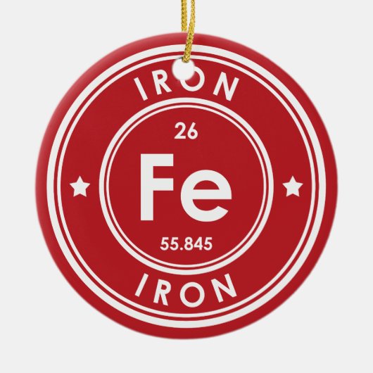 IJzerelement rood keramisch Ornament (Voorkant)