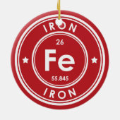 IJzerelement rood keramisch Ornament (Achterkant)