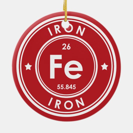 IJzerelement rood keramisch Ornament (Achterkant)