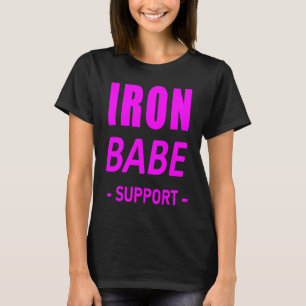 IJzeren Baby Triatlon Ondersteuning Moeder Vrouw M T-shirt