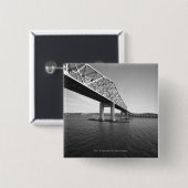 IJzeren brug B&W Vierkante Button 5,1 Cm (Voorkant /achterkant)