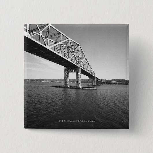 IJzeren brug B&W Vierkante Button 5,1 Cm (Voorkant)