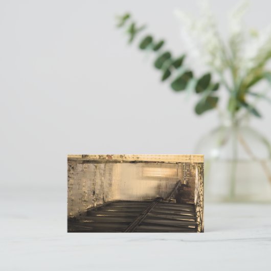 IJzeren brug en reflectie Visitekaartje (Staand voorkant)