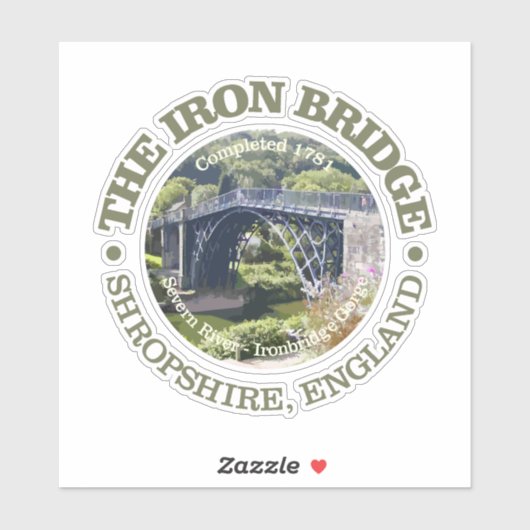 IJzeren brug (rood) Sticker (Vel)