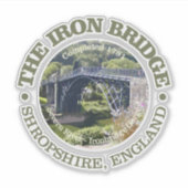 IJzeren brug (rood) Sticker (Voorkant)