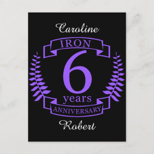 IJzeren bruiloft 6 jaar Briefkaart