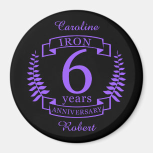 IJzeren bruiloft 6 jaar Magneet