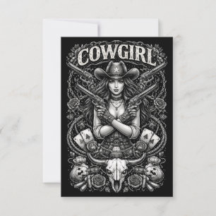 IJzeren Cowgirl Bedankkaart