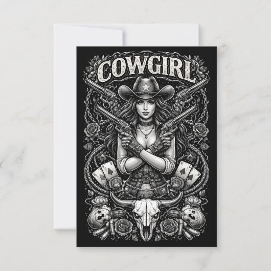 IJzeren Cowgirl Bedankkaart (Voorkant)