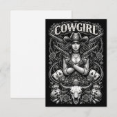 IJzeren Cowgirl Bedankkaart (Voorkant / Achterkant)