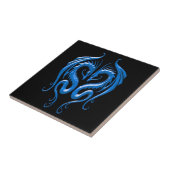 IJzeren Dragons, blauw en zwart Tegeltje (Zijkant)