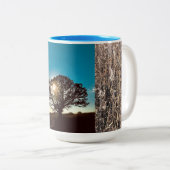 IJzeren eikenboom, Herfst Sunrise, Wisconsin Two-T Tweekleurige Koffiemok (Voorkant rechts)