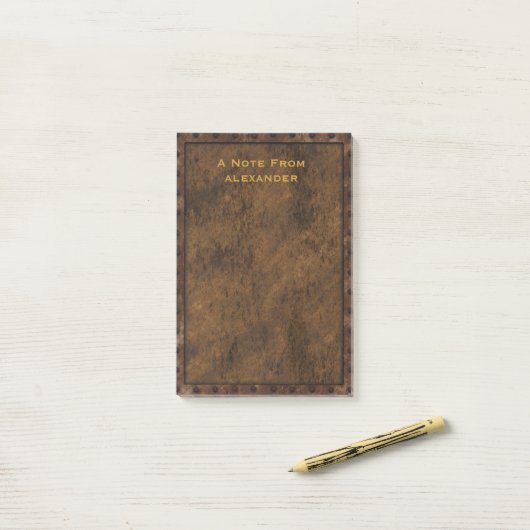 Ijzeren frame-effect post-it® notes (Op bureau)
