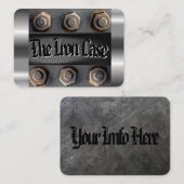 IJzeren Hoesje Visitekaartje (Voorkant / Achterkant)