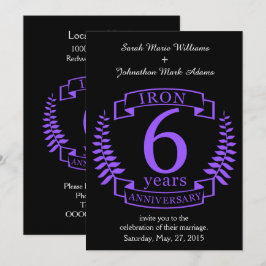 IJzeren huwelijksverjaardag 6 jaar Kaart