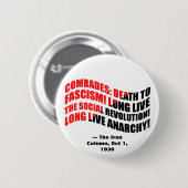 IJzeren kolom Anti-fascistisch citaat Ronde Button 5,7 Cm (Voorkant /achterkant)