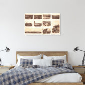 IJzeren kussens, motorhelmen, rebellenlijnen, gebo Canvas Afdruk (Insitu (Slaapkamer))