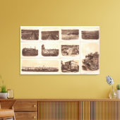 IJzeren kussens, motorhelmen, rebellenlijnen, gebo Canvas Afdruk (Insitu (Woonkamer))