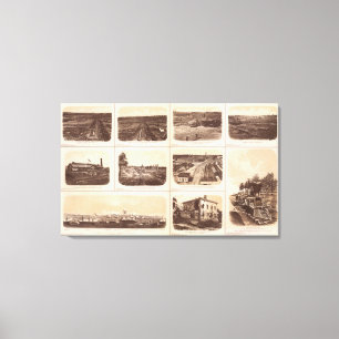 IJzeren kussens, motorhelmen, rebellenlijnen, gebo Canvas Afdruk