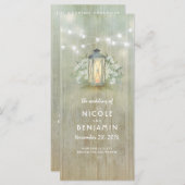 IJzeren Lantaarn Lichten Bloemen Rustieke Trouwpro Programmakaart (Voorkant / Achterkant)