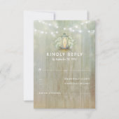  IJzeren Lantaarn Witte Bloemen Huwelijk RSVP (Voorkant)