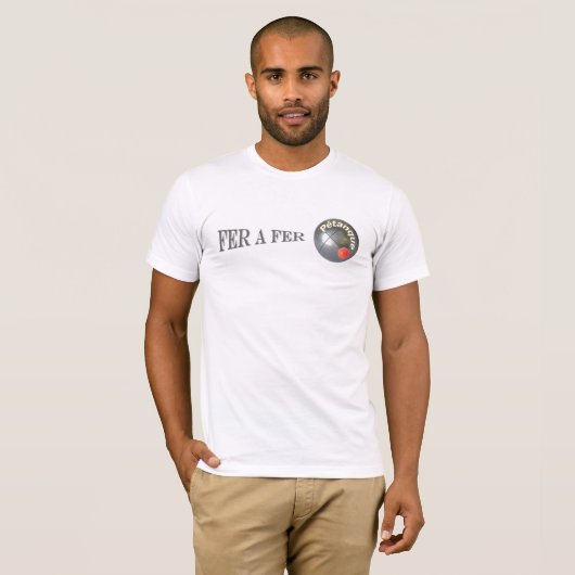 "IJzeren man" petanque glans T-shirt (Voorkant volledig)
