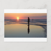 IJzeren Mannen op Sunset, Crosby, Liverpool, Veren Briefkaart (Voorkant)