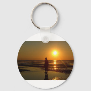 IJzeren Mannen Sculpture at Sunset, Crosby, Liverp Sleutelhanger