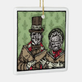 IJzeren Masker Carolers - Pop Gothic Holiday Keramisch Ornament (Rechts)