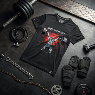 IJzeren Mentaliteit Gym T-Shirt – Motiverende Work