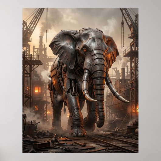 IJzeren Olifant Smederij Poster (Voorkant)