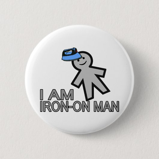 IJzeren-op-Man Ronde Button 5,7 Cm (Voorkant)